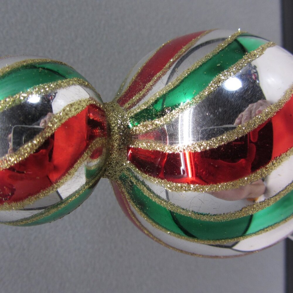 Home For The Holiday Glass Tabletop Multi Color Finial Christmas Decor Silver. - Picture 6 of 9